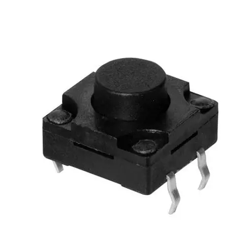 Same Sky Tactile Switch Non-Illuminated Through Hole Termination 50 mA Round Actuator 12 V DC, TS15-1212-80-BK-160-SCR-D