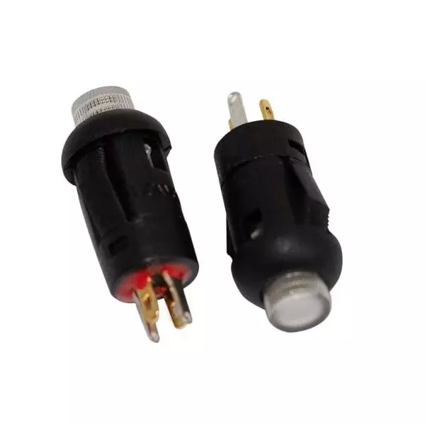 VCC Push Button Switch Illuminated Solder Lug Termination 20 mA Round Actuator 36 V DC, VPS-2-S4PSI-8CIG-0