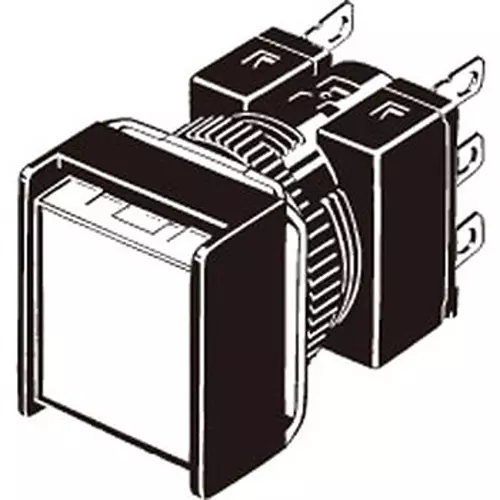 Omron Pushbutton Switch Momentary Operation Type 1C Contact, A165L-AYM-24D-1