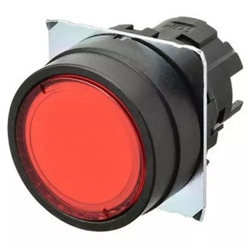 Omron Pushbutton Switch Momentary Round (Flat) Red, A22NZ-BNM-TRA