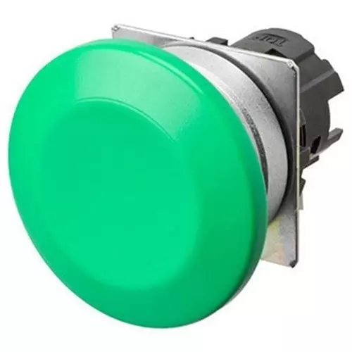 Omron Pushbutton Switch Alternate Mushroom Green, A22NZ-MMA-NGA