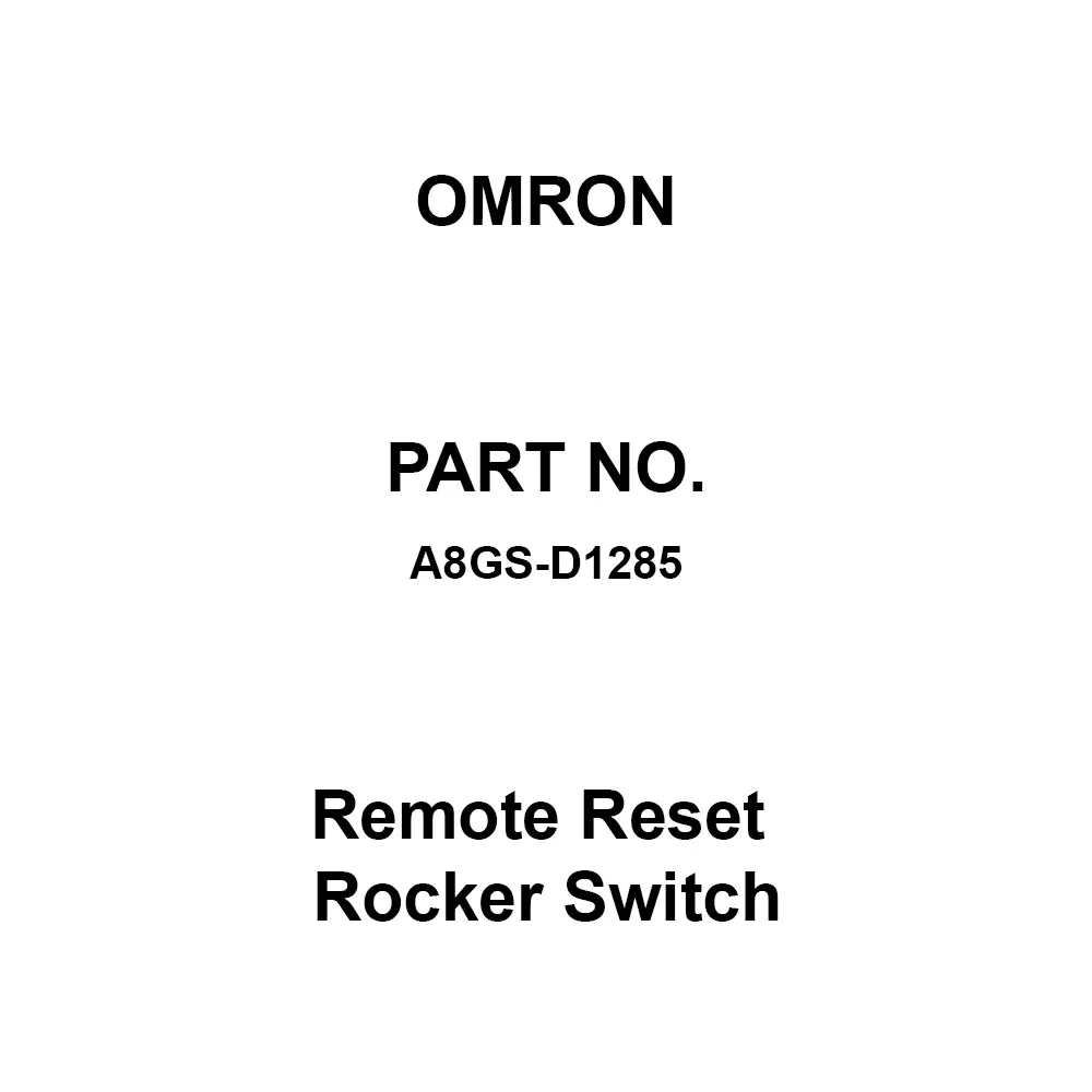 Omron Remote Reset Rocker Switch 100 mΩ or More with DC 500 V, A8GS-D1285