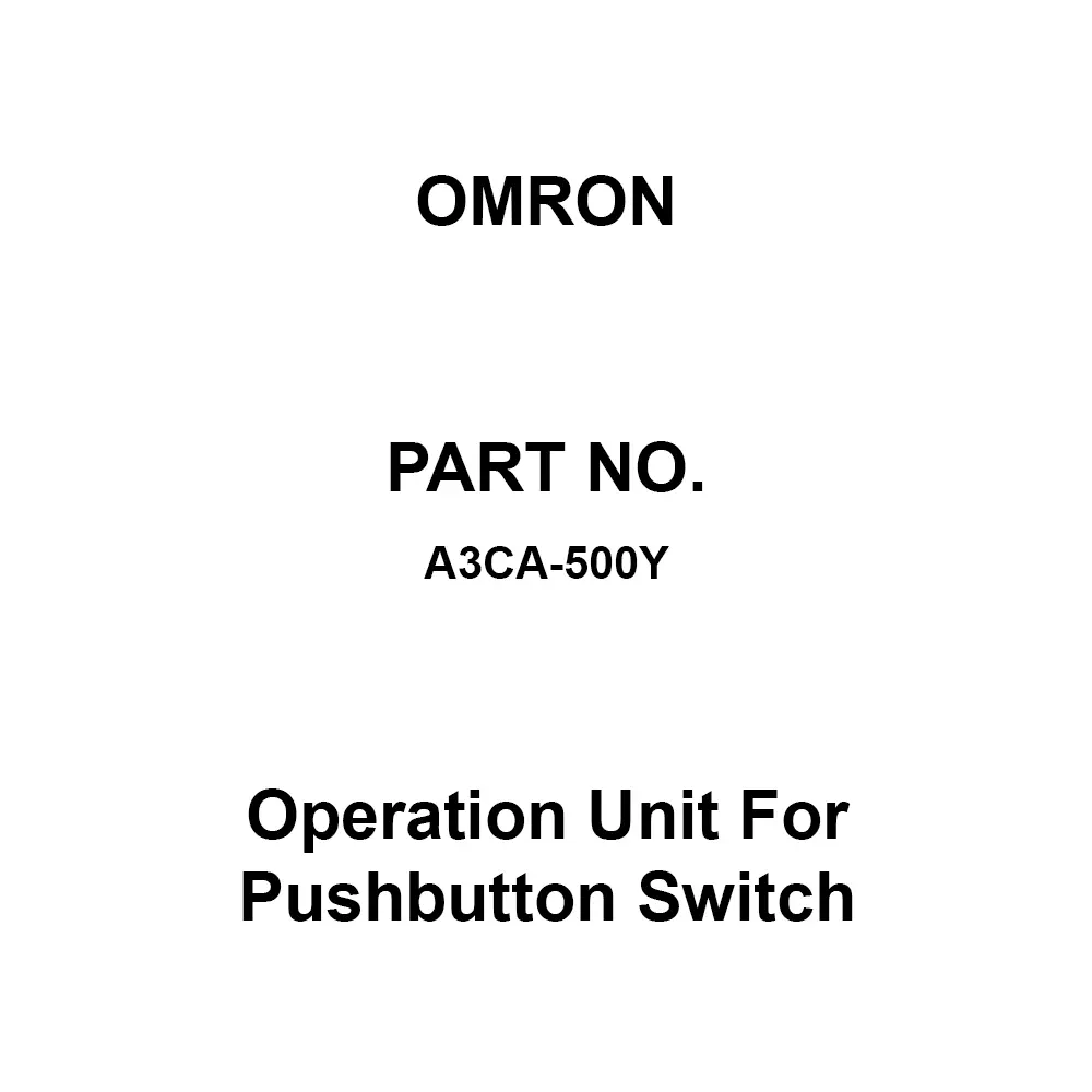 Omron Operation Unit For Pushbutton Switch, A3CA-500Y
