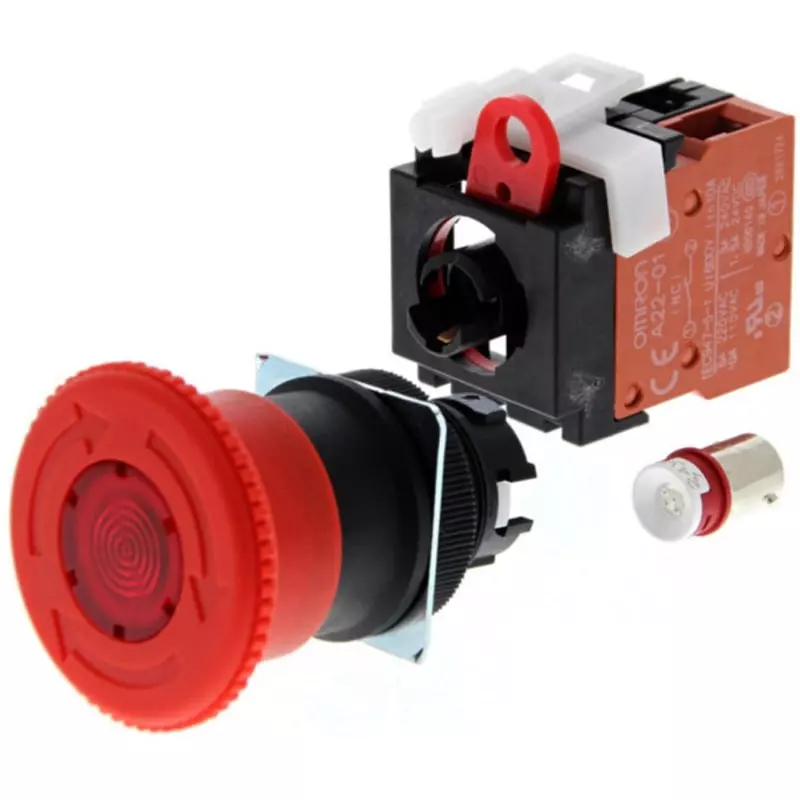 Omron Pushbutton Switch 100 mΩ Or More with DC 500 V Mega, A22EL-M-12A-01