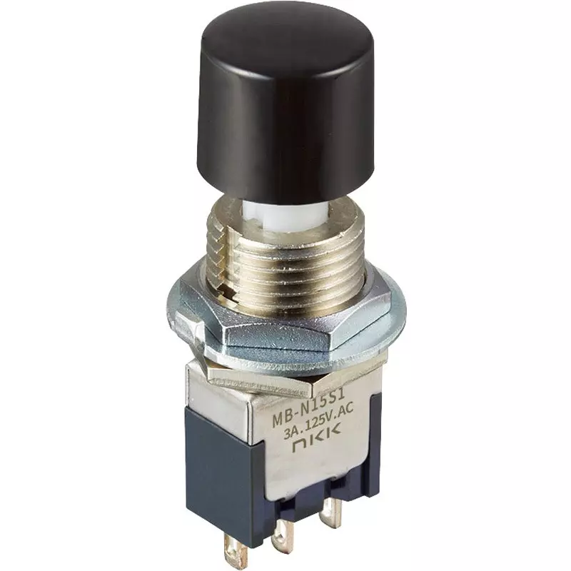 NKK SWITCHES Push Button Switch Single Pole, MB-N15G4LB