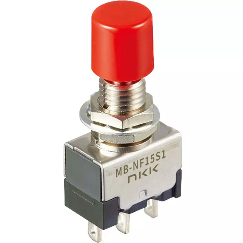 NKK SWITCHES Push Button Switch Single Pole, MB-NF15S1