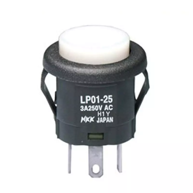 NKK SWITCHES Round Illuminated Push Button Switch Solder Terminal, LP01-25CH1CKSS1NY