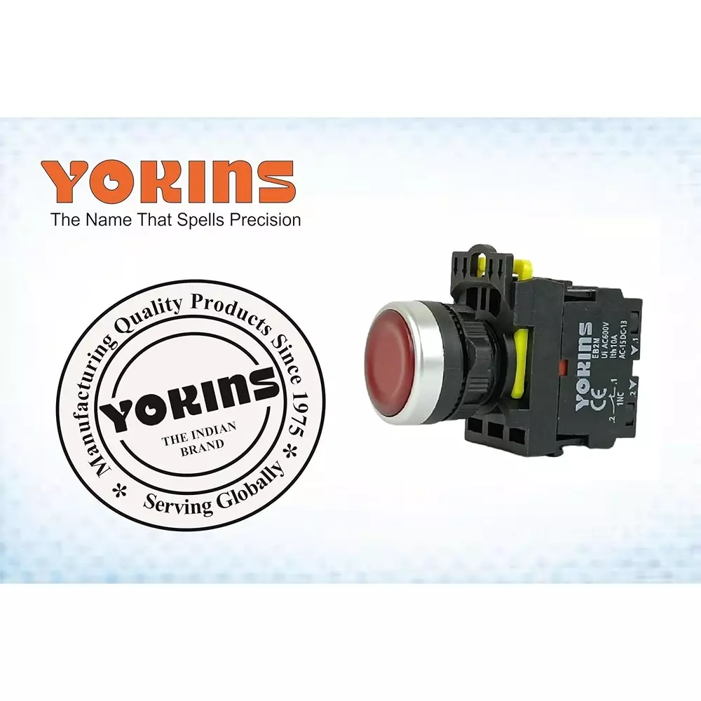 yokins-illuminated-push-button-eb2m-a-01d-r-22mm-red-color-with-spring-return-with-1nc-copper-silver-contacts