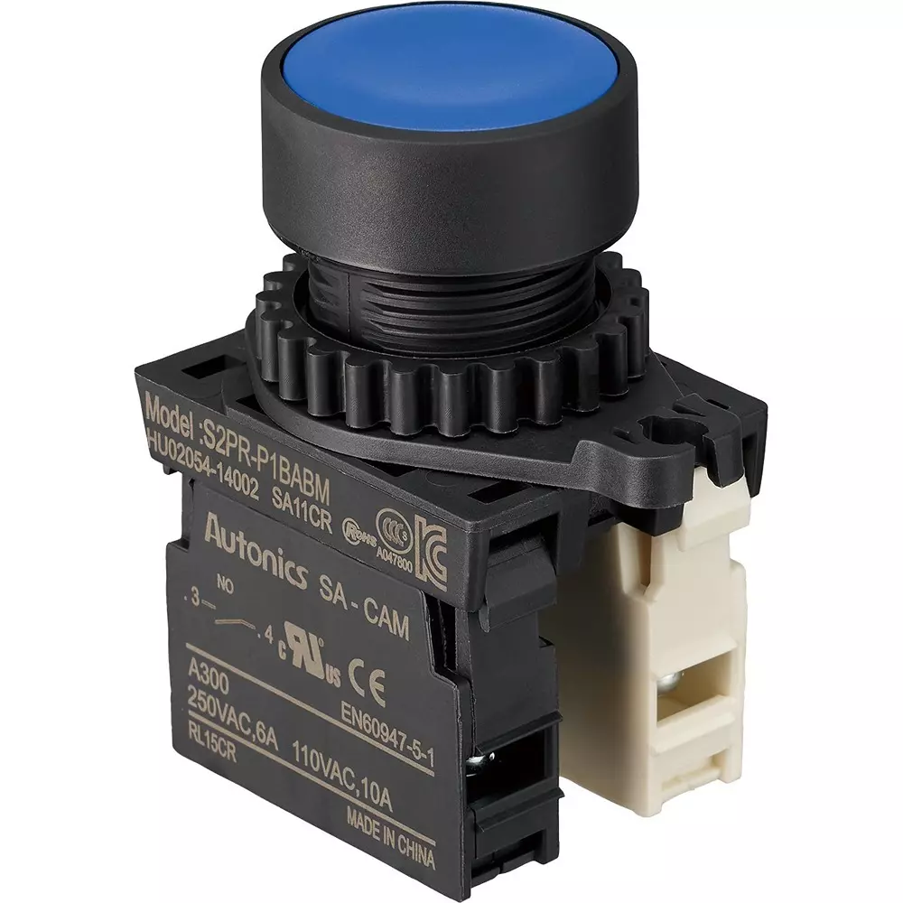 TRUSCO Push Button Switch 1A-1B Contact Configuration, 25P-1A1BM-B