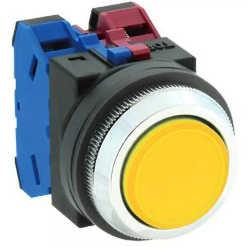Esco Push Button Switch 600 V/10 A Rated Capacity Yellow Button Color , EA940D-1BY
