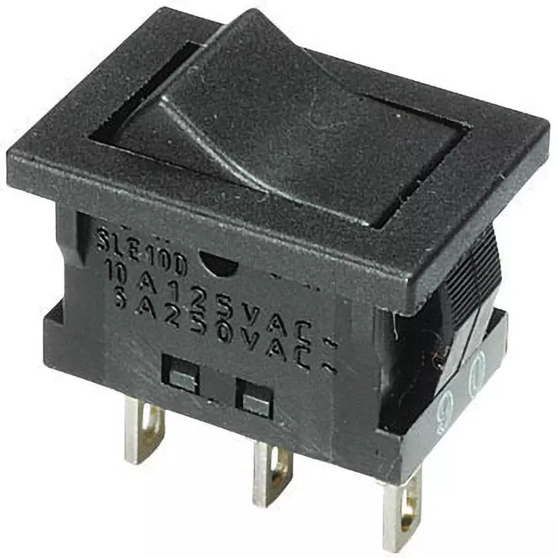 Nidek Rocker Switch 100 or more (between terminals) (DC 500 V) Mohm Insulation Resistance , SLE6A2-5 (Pack of 10)
