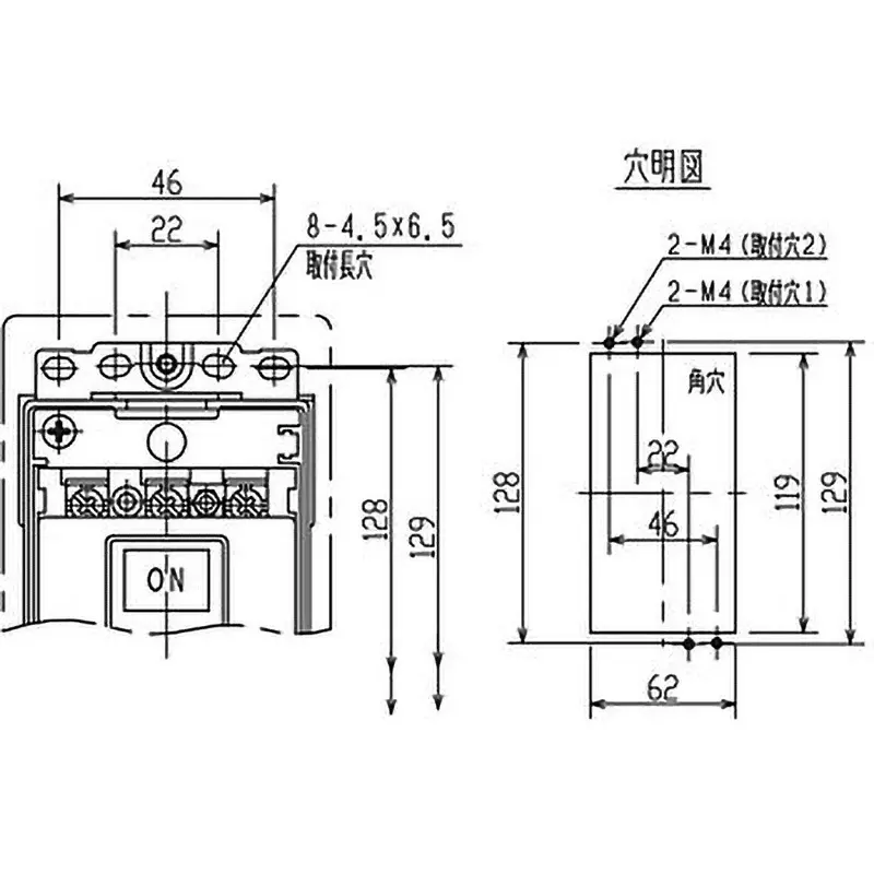 dainichi-push-button-switch-04-kw-28-amp-operating-current-dtf33-220v-04kw-28a