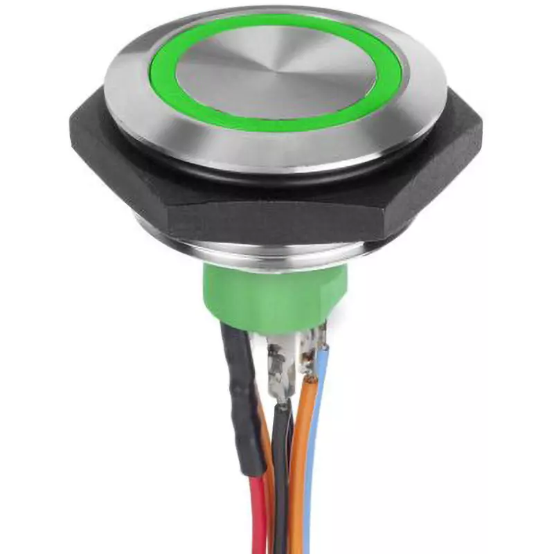 APEM Push Button Switch 30 V DC Rated Voltage 1 Pole On/Off Switch, AV5V122000074BK