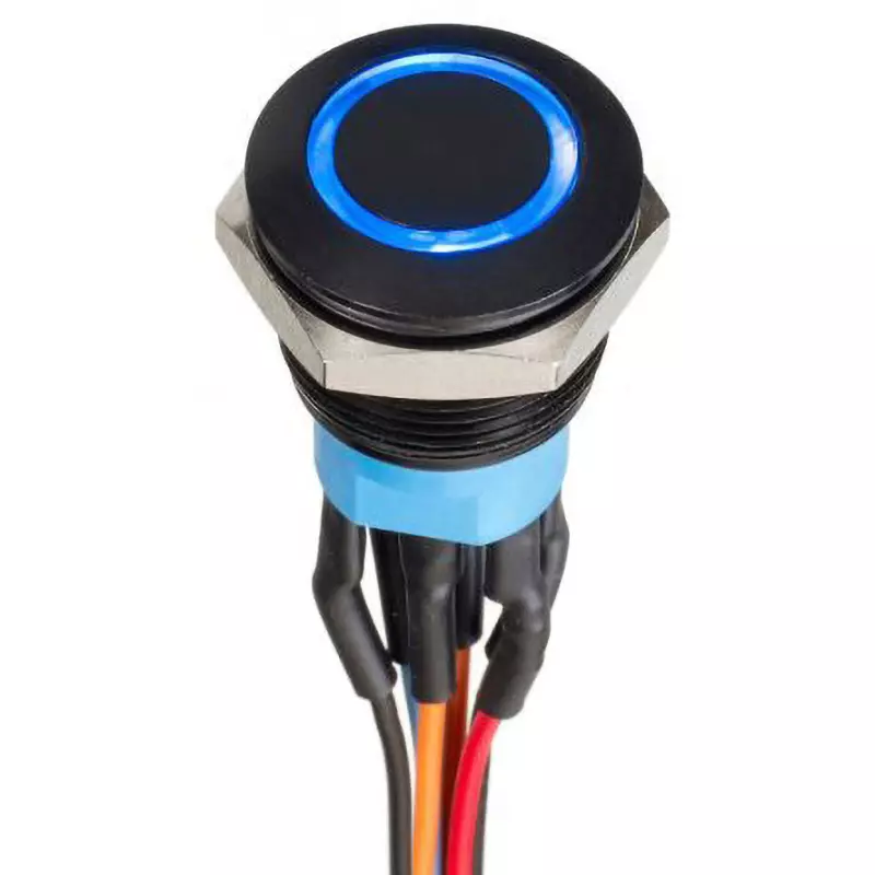 APEM Push Button Switch 30 V DC Rated Voltage 2-Pole On/Off Switch, AV9122F1020870K