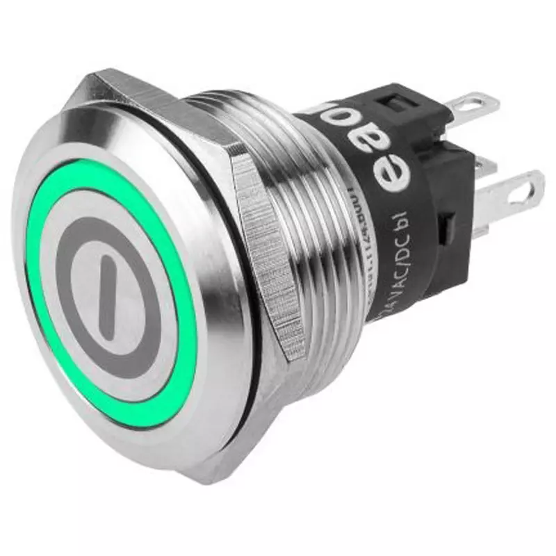 EAO Pushbutton Switch 7 mA Rated Current 250.0 V Rated Insulation Voltage 4 to 7 Operating force, 82-6151．1133．B001