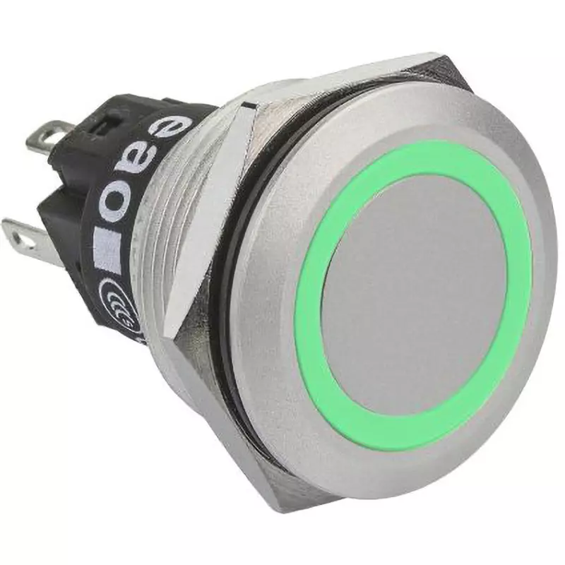 EAO Pushbutton Switch 12 V Rated Voltage 1 Amp @24 V DC Contact Current Rating, 82-6551.1133