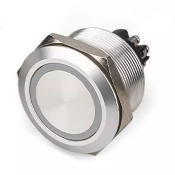 RS PRO Illuminated Push Button Switch Latching 25.2 mm DPST Green LED 250 V AC, 2489220