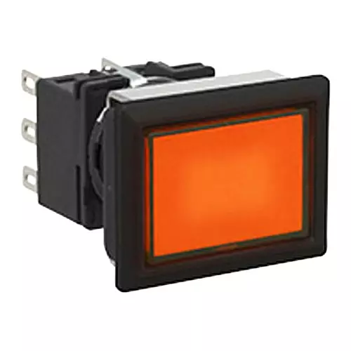IDEC Flash Silhouette LB Series Illuminated Push Button Switch Rectangular, LB8L-A1T54WA