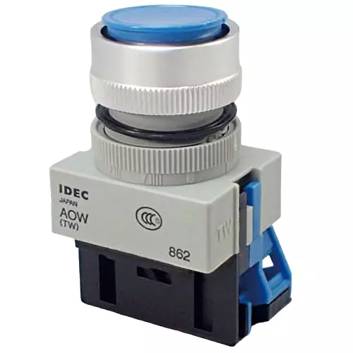 IDEC TW Non-illuminated Push Button Switch Blue, AOW110S