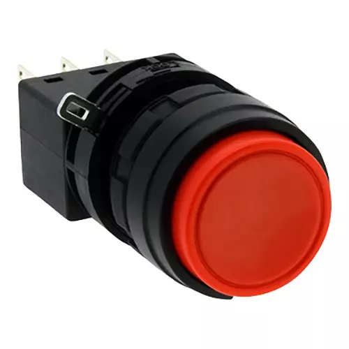 IDEC LW Series Push Button Switch Round Protruding Button Φ22 mm, LW1B-A2C6MR