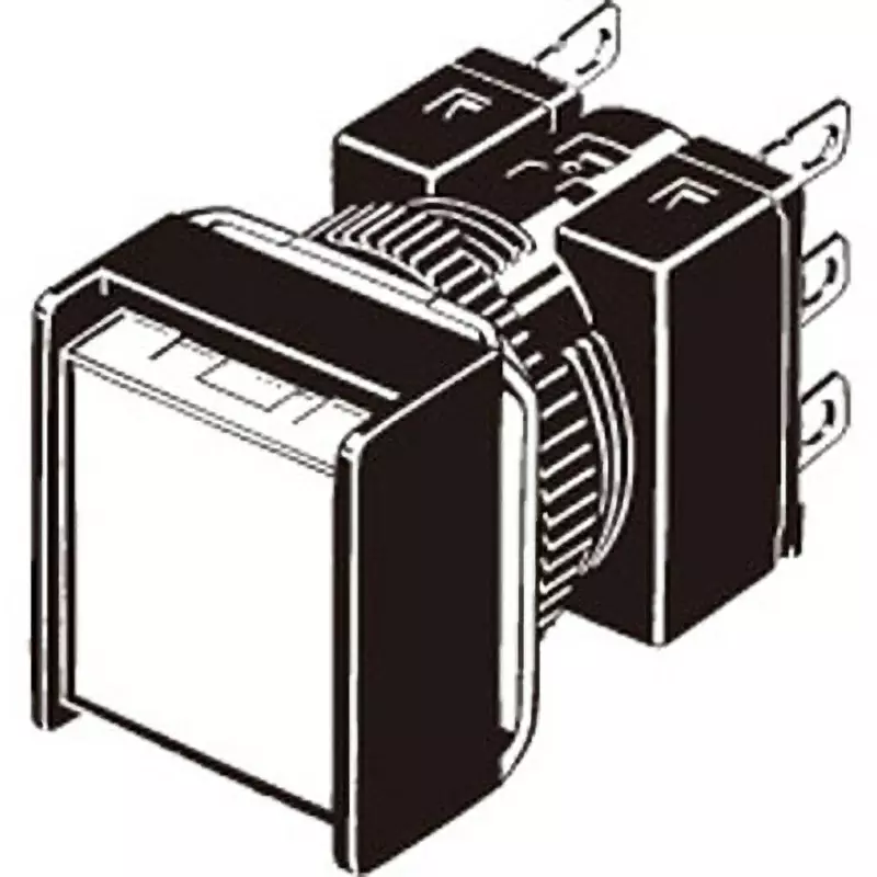 Omron Alternate Type Pushbutton Switch LED Illumination 1C Contact Φ16 mm Mounting Hole Diameter, A165L-ARA-24D-1