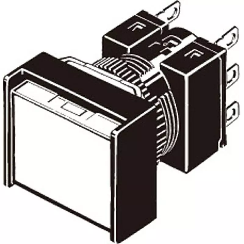 Omron Alternate Type Pushbutton Switch LED Illumination 2C Contact Φ16 mm Mounting Hole Diameter, A16L-JYA-5D-2S