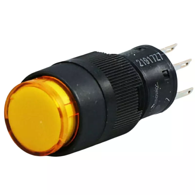 Omron Small Pushbutton Switch Φ12 mm Mounting Hole Diameter, A3CT-90A1-12EY