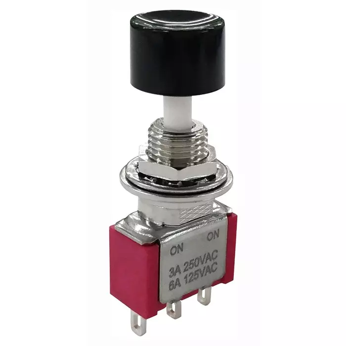 MULTICOMP PRO Standard Pushbutton Switches PB SWITCH, SPDT, 6A, 125VAC/28VDC, PANEL, MP-PB8-AA22A1QE-3.