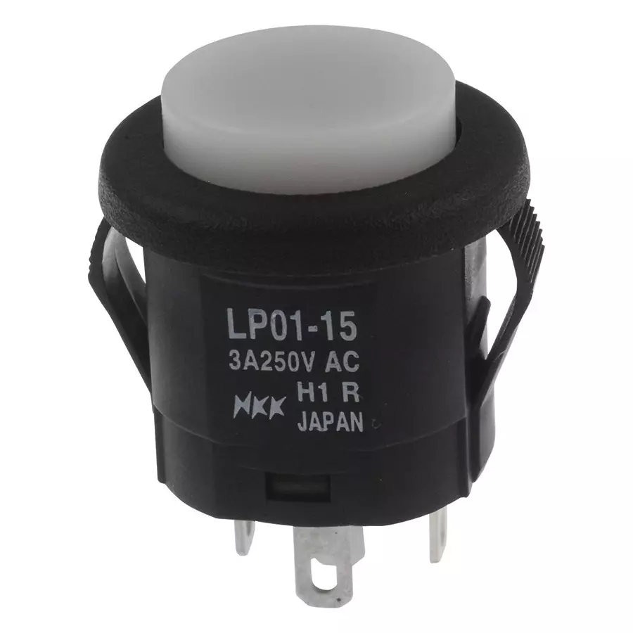 NKK SWITCHES SWITCH, PUSHBUTTON, ILLUMINATED, SPDT, 3A, RED, LP0115CMKW015CB