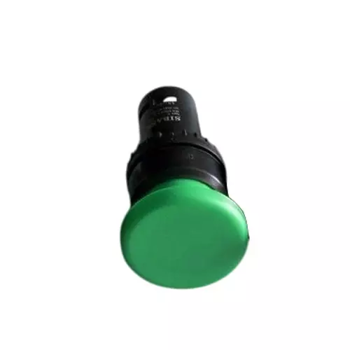 Sibass Electric Mushroom Push Button Barrel Type 11 Series with 1NO+1NC Element and CE Mark, Green, SE-11M (Pack of 500)