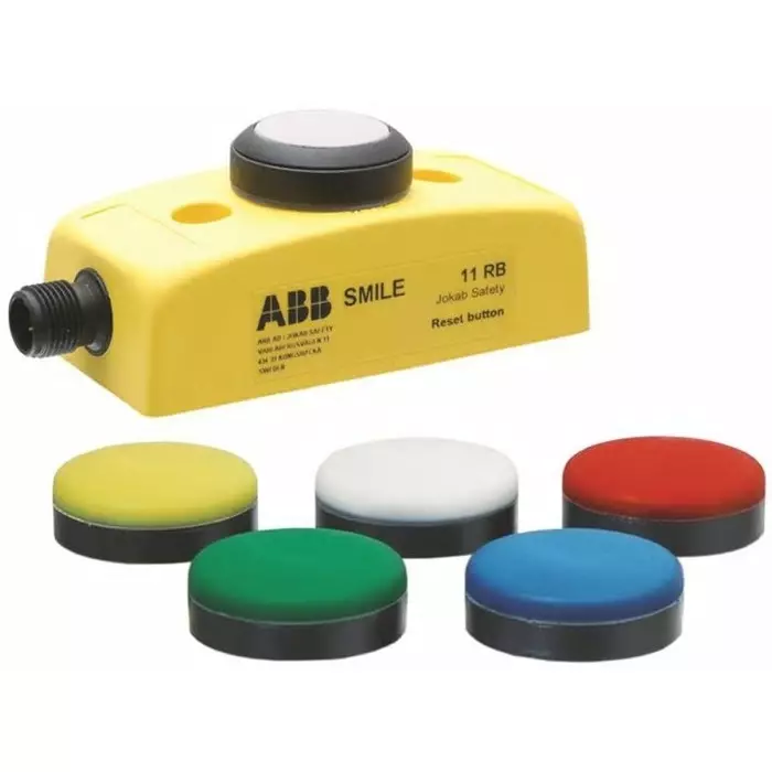 ABB - JOKAB Smile 11 RB Series Twist Release Illuminated Emergency Stop Push Button Panel Mount 1NO IP65, 2TLA030053R0100Smile 11 RB