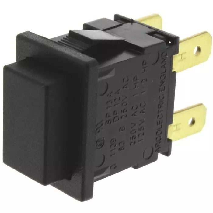 ARCOLECTRIC (BULGIN LIMITED) 8300 Series Push Button Switch Latching Panel Mount DPDT 250 V AC, H8350ABAAAT