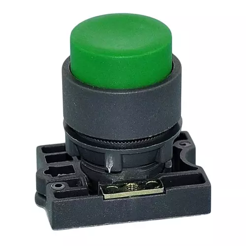 C&S Electric Projecting Push Button With Carrier Green 22.5 mm Mounting Dia, RCP2-BL3