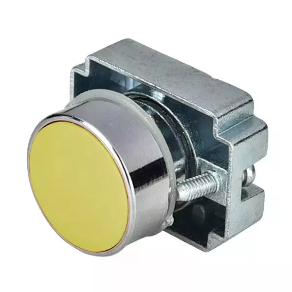 C&S Electric Flush Spring Return Push Button with Carrier & Without Contact Elements Metallic Range Yelow, RCB2-BA5