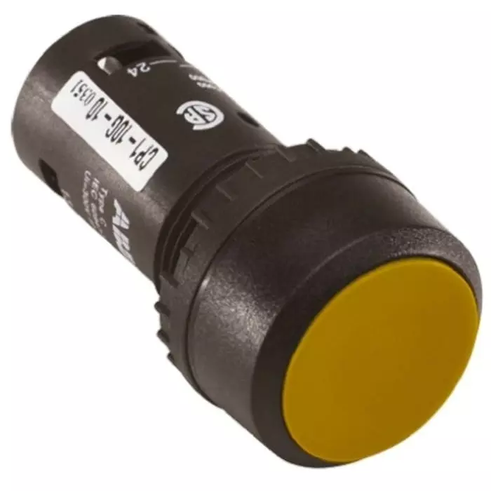 ABB Compact Series Push Button, Panel Mount, 22mm Cutout, SPDT, IP69K, 1SFA619101R1073CP2-10Y-11