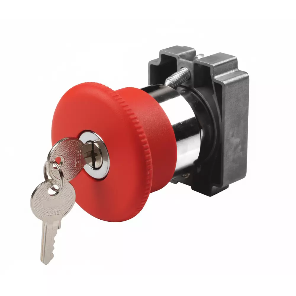 G-SENS Emergency Push Button Latching with Key 22.5 mm Round Red, GES5BS54C