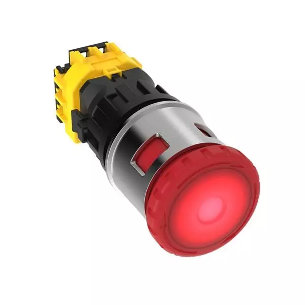 BANNER ENGINEERING Push Turn Emergency Stop Pushbutton Switch 4PST Panel Mount 5 Amp Screw Termination, SSA-EB1ML1P-13