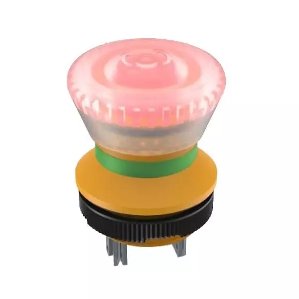 RAFI Emergency Stop Switch DPDT SMD/SMT Mount 250 V AC Quick Connect Termination, 1.15.105.112/0000