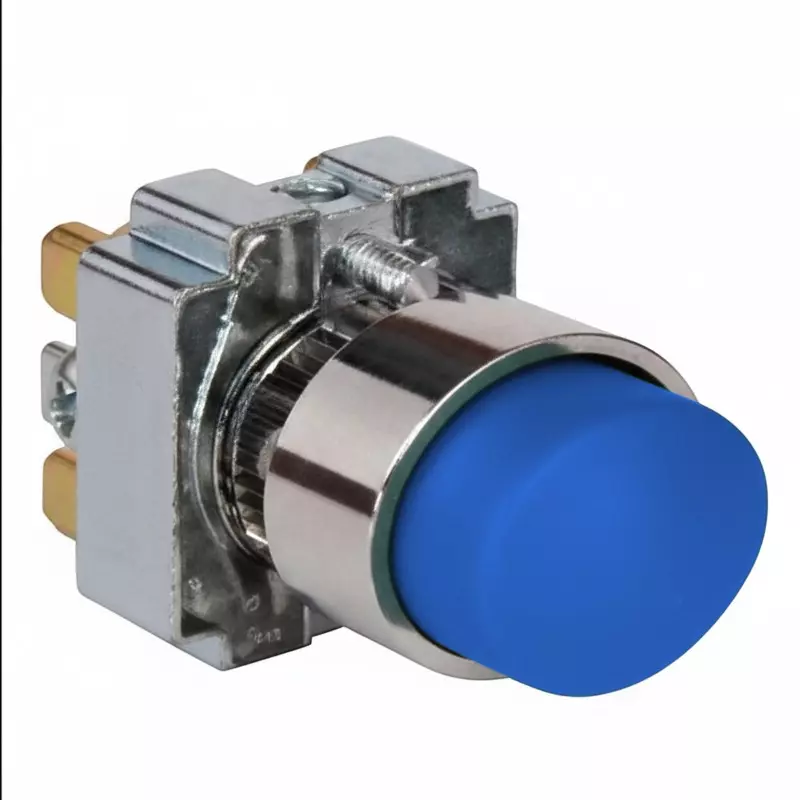 Kaycee Push Button Shround Actuator Projecting Head Metal Blue, KC2SAP4M