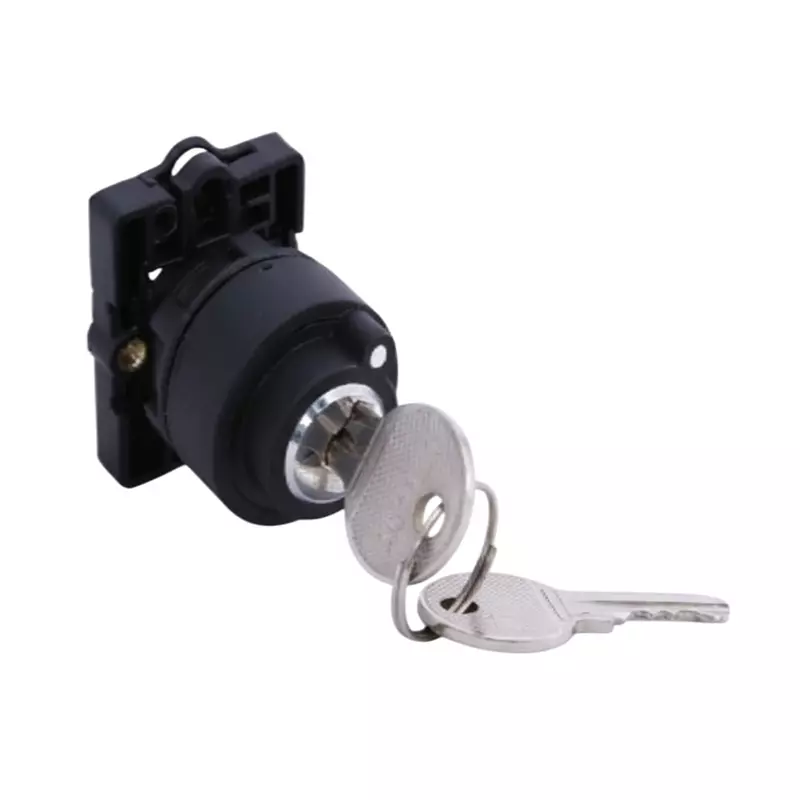 Kaycee Selector Switch 3 Position Spring Return-Key Removable In Centre Position Plastic Black, KC2KA35PSR