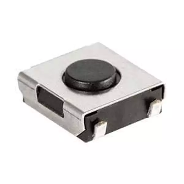 Same Sky Tactile Switch Non-Illuminated J Form Lead Termination 50 mA Round Actuator 1 V DC to 12 V DC, TS34-62-31-BK-100-SMT-TR