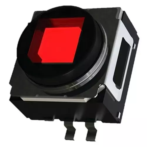 Diptronics Tactile Switch Illuminated Gull Wing Lead Termination 50 mA Square Actuator 32 V DC, ML9-MP4RQR