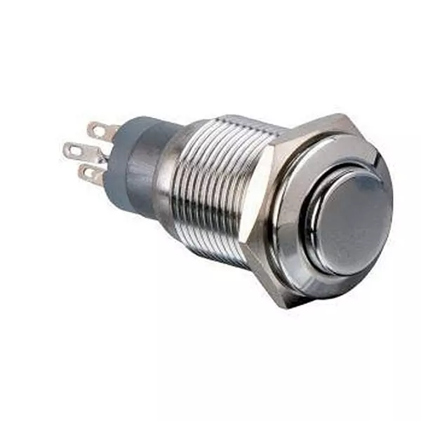 BULGIN LIMITED Anti-Vandal Switch Non-Illuminated Solder Lug Termination 3 Amp Round Actuator, MP0045/3D0NN000S