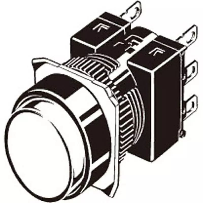Omron Pushbutton Switch Round (Protruding), A16L-TG