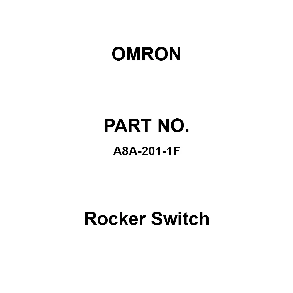 Omron Rocker Switch 100 mΩ or More with DC 500 V, A8A-201-1F
