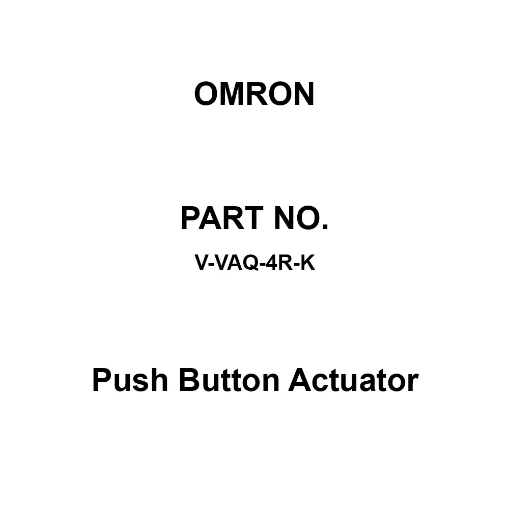 Omron Push Button Actuator Red Color, V-VAQ-4R-K