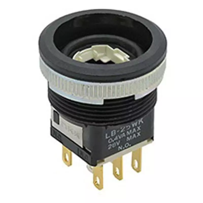 NKK SWITCHES Illuminated Push Button Switch Solder Terminal 2-Pole Double Throw LB-25WKG4