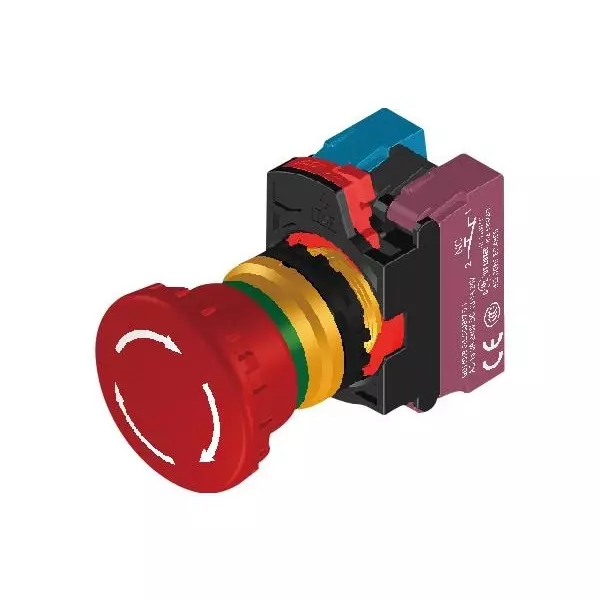 MULTICOMP PRO E-Stop Sw 3PST-NC Configuration IP30, IP66 IP Rating Quick Connect Terminals, MP-AP2E-T4E03R