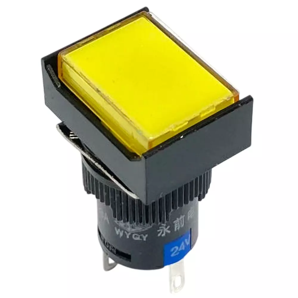 Kyoritsu Electronics Illuminated Push Switch Φ16 mm Mounting Hole Dia, LA128AJ-11DZ-24V-Y
