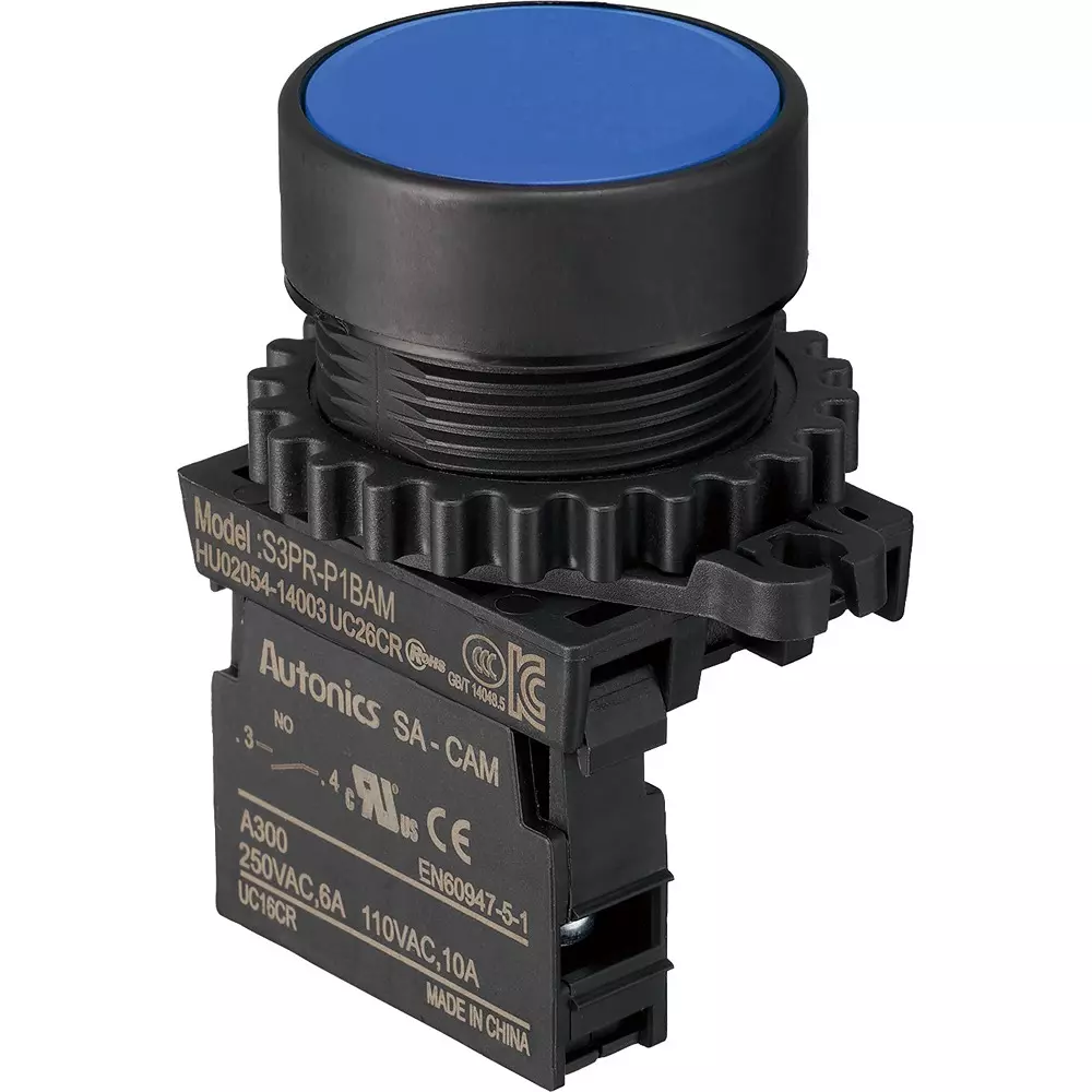 TRUSCO Push Button Switch 1A Contact Configuration, 30P-1AM-B